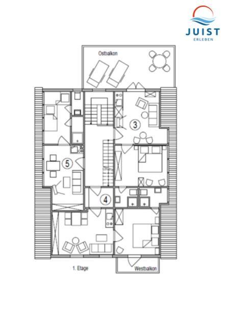 Haus Deichgraf 174 - Wohnung 4 Juist Exterior foto